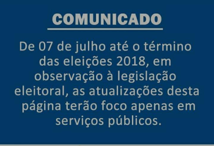 Comunicado sobre as eleições